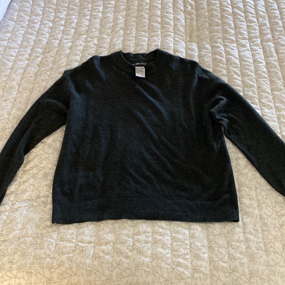 Vintage Sag Harbor Dark Grey Sweater